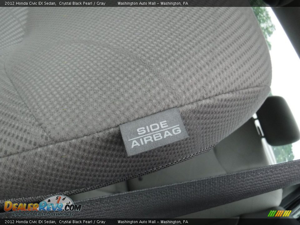 2012 Honda Civic EX Sedan Crystal Black Pearl / Gray Photo #14