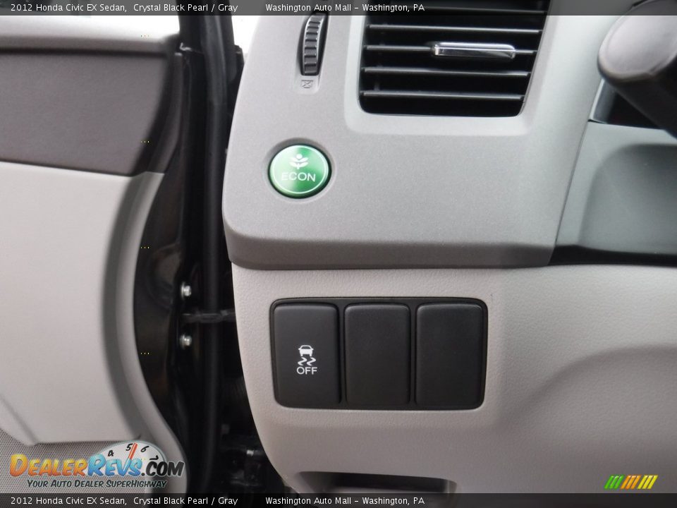 2012 Honda Civic EX Sedan Crystal Black Pearl / Gray Photo #15