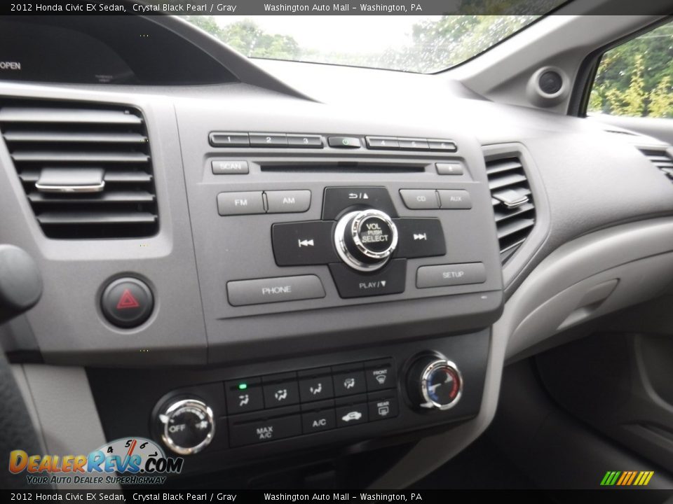 2012 Honda Civic EX Sedan Crystal Black Pearl / Gray Photo #16