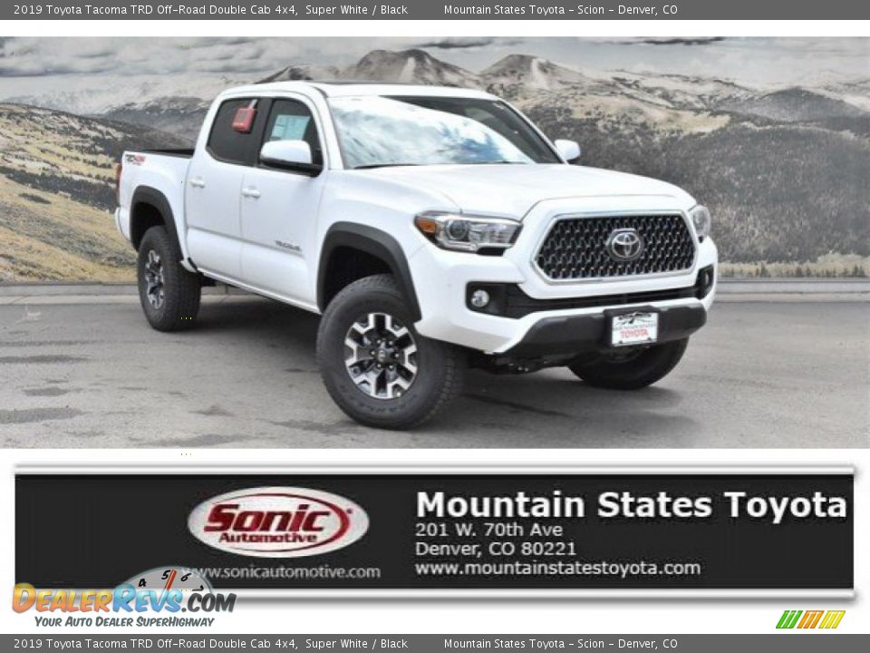 2019 Toyota Tacoma TRD Off-Road Double Cab 4x4 Super White / Black Photo #1