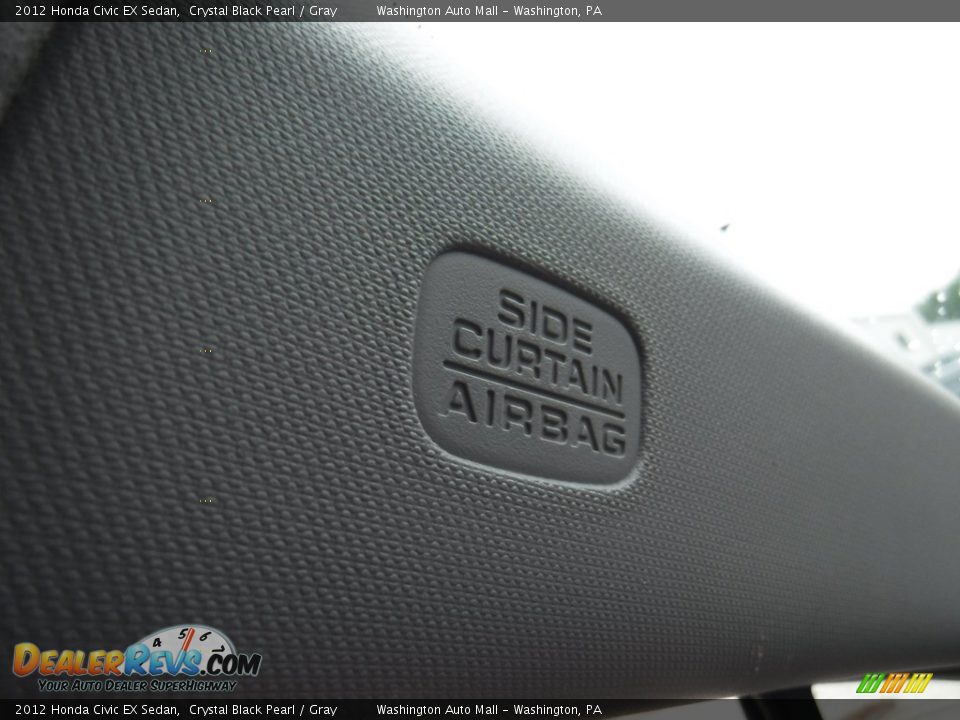 2012 Honda Civic EX Sedan Crystal Black Pearl / Gray Photo #21