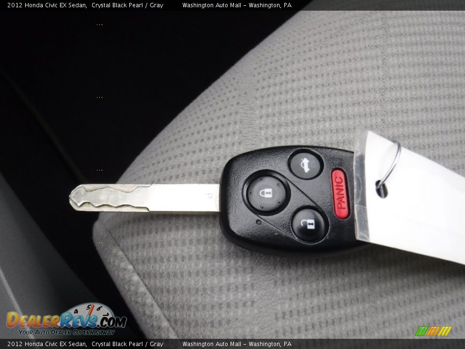 2012 Honda Civic EX Sedan Crystal Black Pearl / Gray Photo #25