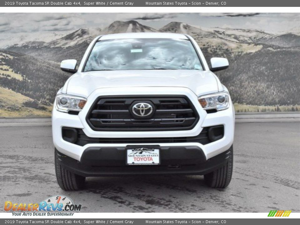 2019 Toyota Tacoma SR Double Cab 4x4 Super White / Cement Gray Photo #2
