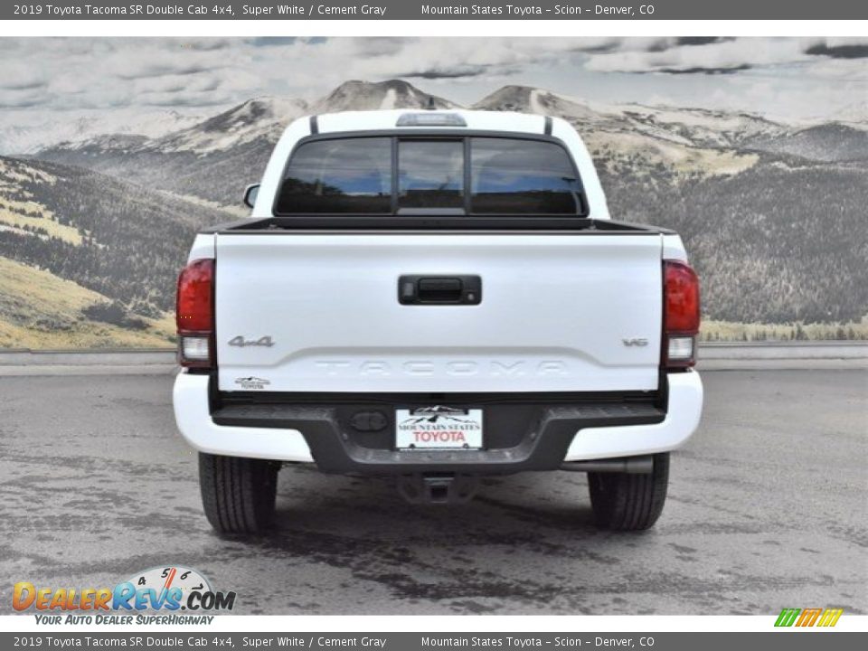 2019 Toyota Tacoma SR Double Cab 4x4 Super White / Cement Gray Photo #4