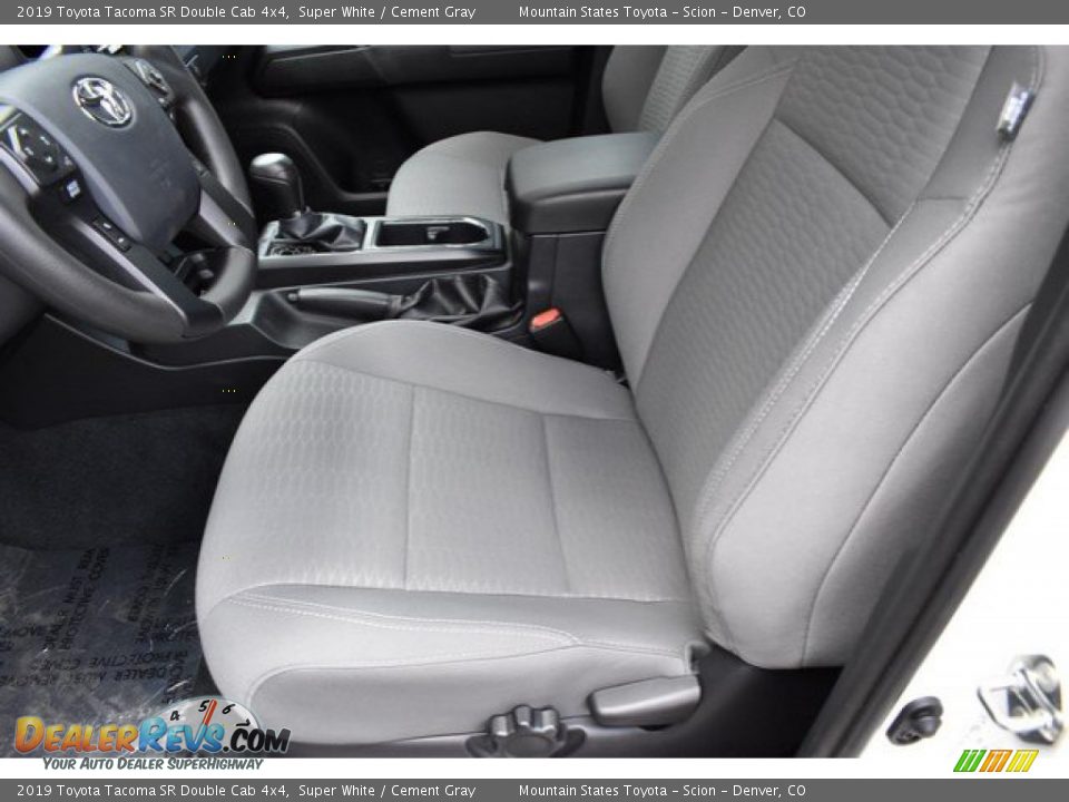 2019 Toyota Tacoma SR Double Cab 4x4 Super White / Cement Gray Photo #6
