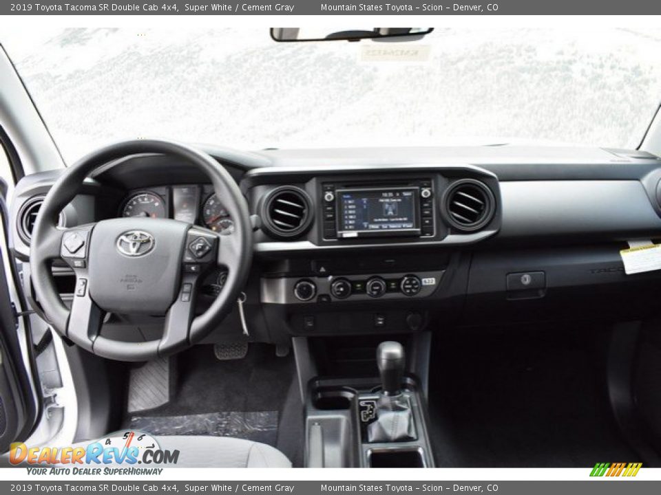 2019 Toyota Tacoma SR Double Cab 4x4 Super White / Cement Gray Photo #7