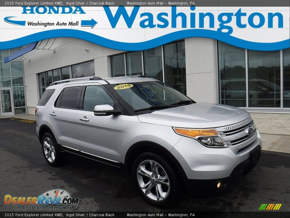 2015 Ford Explorer Limited 4WD Ingot Silver / Charcoal Black Photo #1