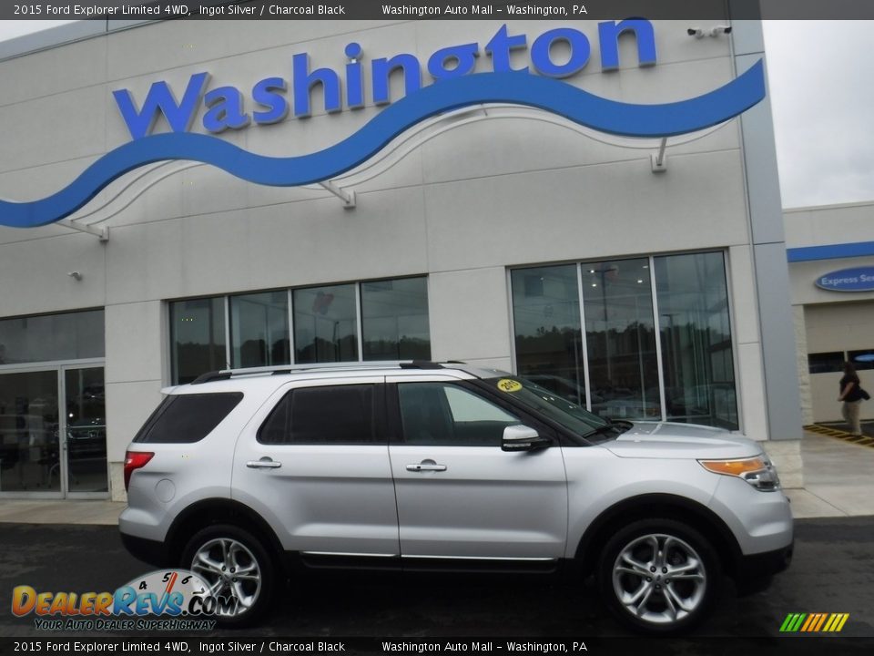 2015 Ford Explorer Limited 4WD Ingot Silver / Charcoal Black Photo #2