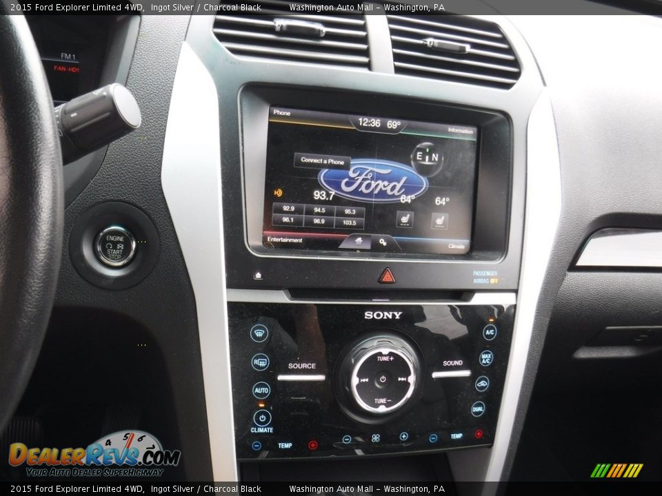 2015 Ford Explorer Limited 4WD Ingot Silver / Charcoal Black Photo #18