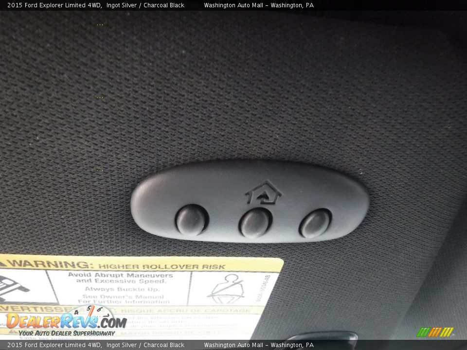 2015 Ford Explorer Limited 4WD Ingot Silver / Charcoal Black Photo #21