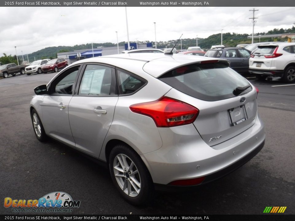 2015 Ford Focus SE Hatchback Ingot Silver Metallic / Charcoal Black Photo #6