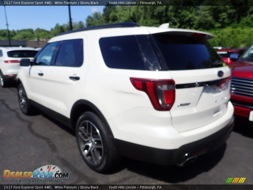 2017 Ford Explorer Sport 4WD White Platinum / Ebony Black Photo #2