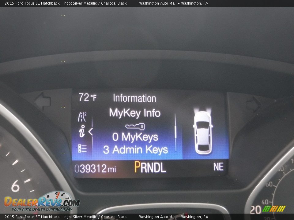 2015 Ford Focus SE Hatchback Ingot Silver Metallic / Charcoal Black Photo #23