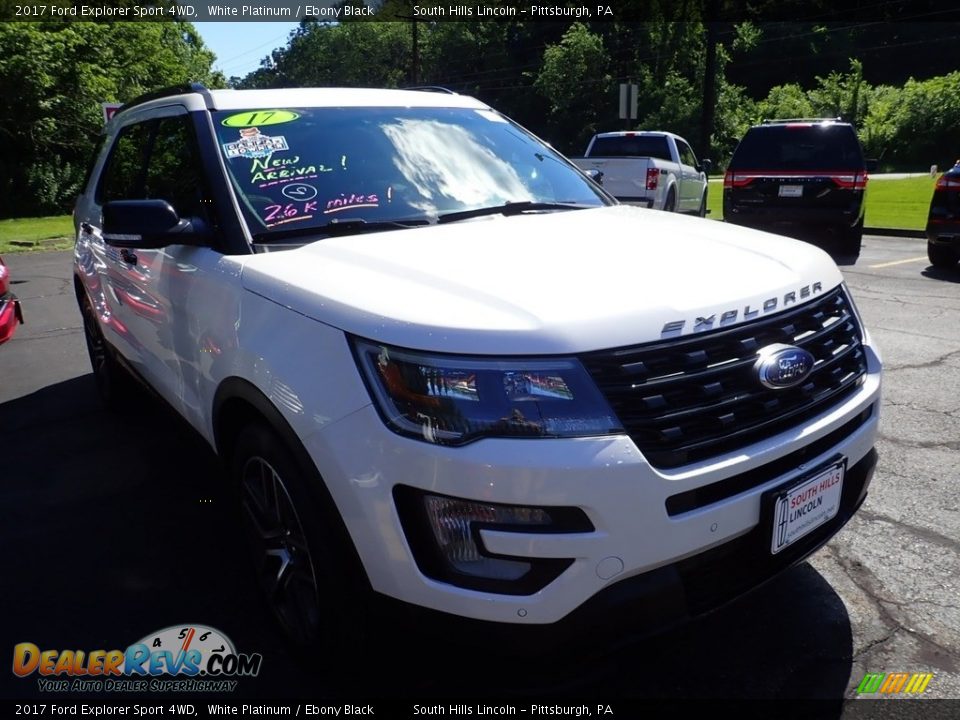 2017 Ford Explorer Sport 4WD White Platinum / Ebony Black Photo #5