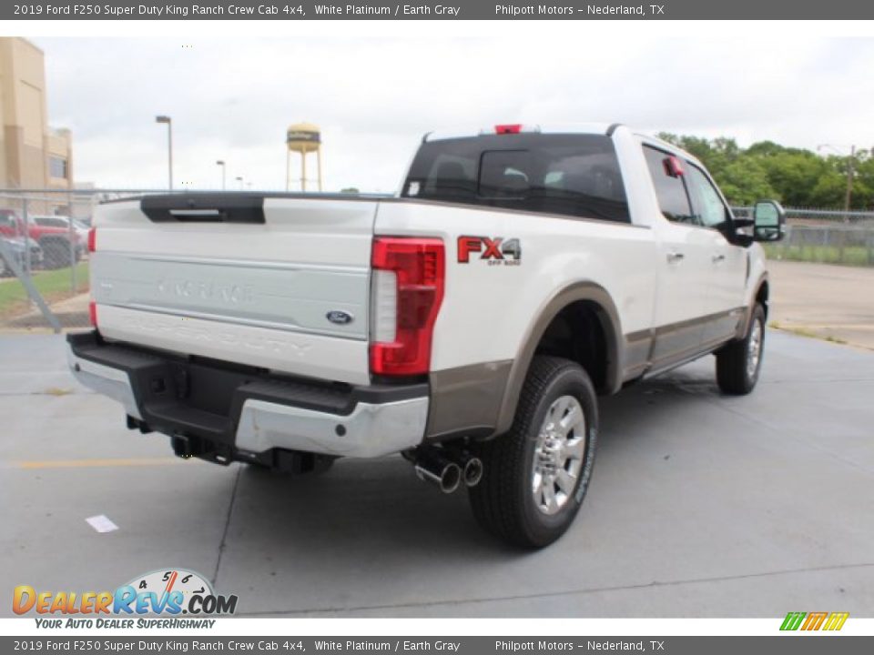 2019 Ford F250 Super Duty King Ranch Crew Cab 4x4 White Platinum / Earth Gray Photo #8