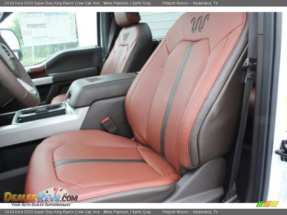 2019 Ford F250 Super Duty King Ranch Crew Cab 4x4 White Platinum / Earth Gray Photo #10
