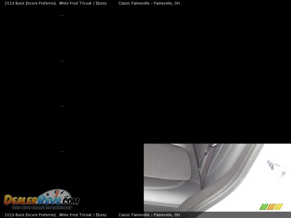 2019 Buick Encore Preferred White Frost Tricoat / Ebony Photo #7