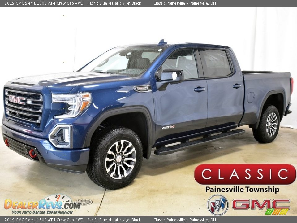 2019 GMC Sierra 1500 AT4 Crew Cab 4WD Pacific Blue Metallic / Jet Black Photo #1