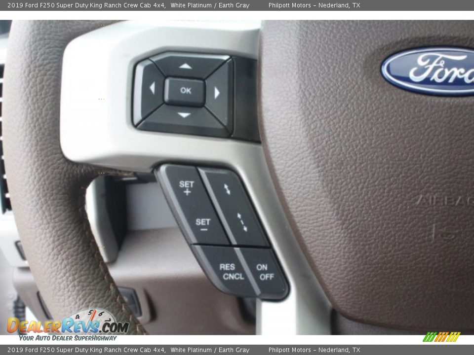 2019 Ford F250 Super Duty King Ranch Crew Cab 4x4 White Platinum / Earth Gray Photo #15
