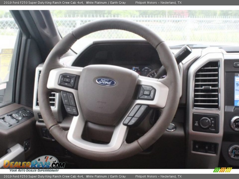 2019 Ford F250 Super Duty King Ranch Crew Cab 4x4 White Platinum / Earth Gray Photo #21