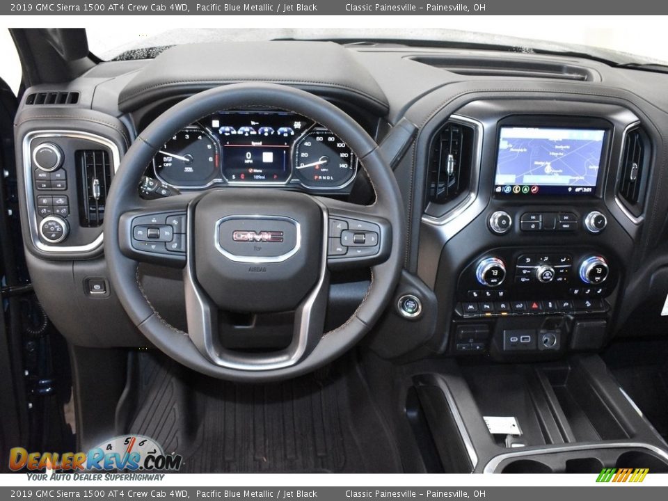 2019 GMC Sierra 1500 AT4 Crew Cab 4WD Pacific Blue Metallic / Jet Black Photo #9