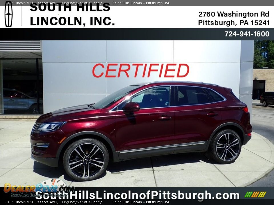 2017 Lincoln MKC Reserve AWD Burgundy Velvet / Ebony Photo #1