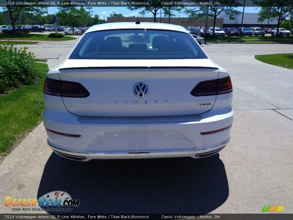 2019 Volkswagen Arteon SEL R-Line 4Motion Pure White / Titan Black/Moonrock Photo #5