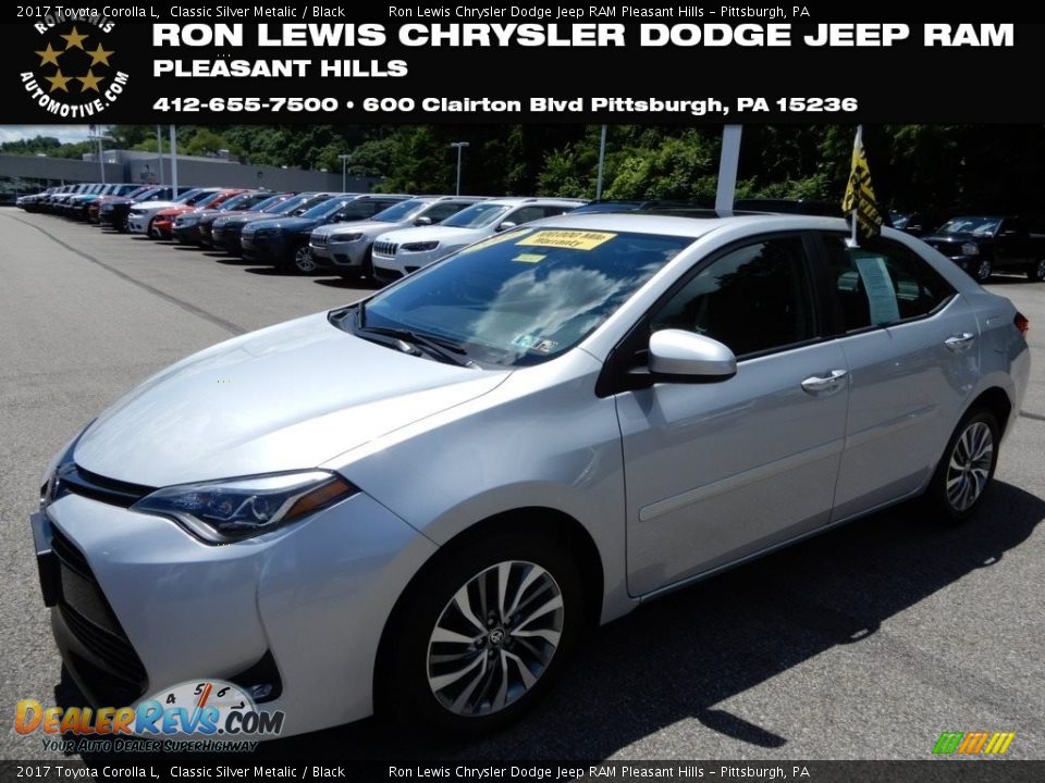 2017 Toyota Corolla L Classic Silver Metalic / Black Photo #1