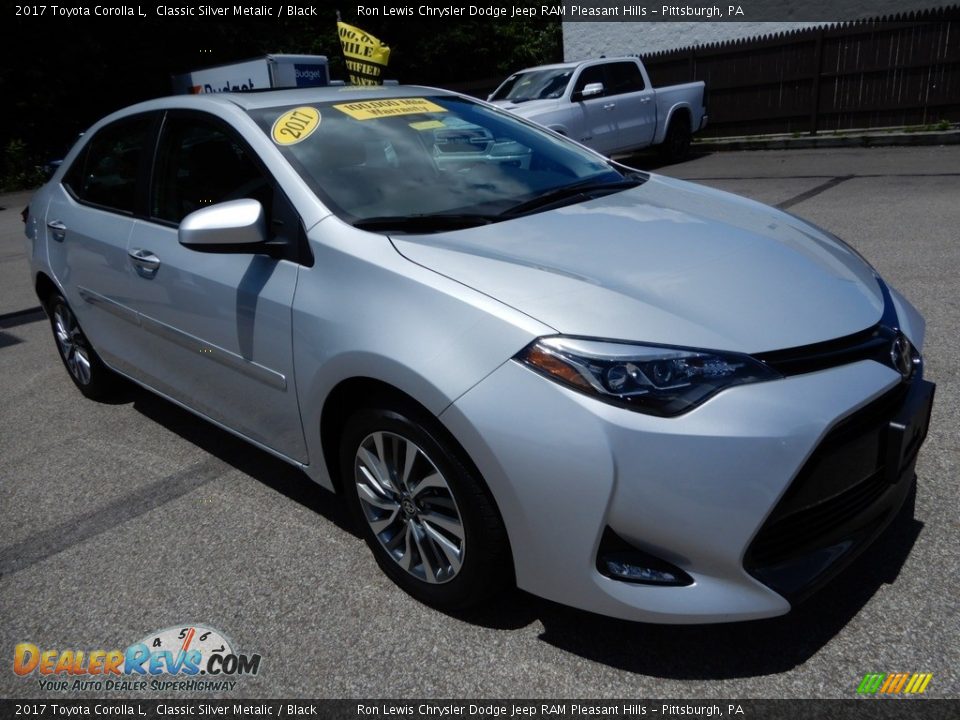 2017 Toyota Corolla L Classic Silver Metalic / Black Photo #7