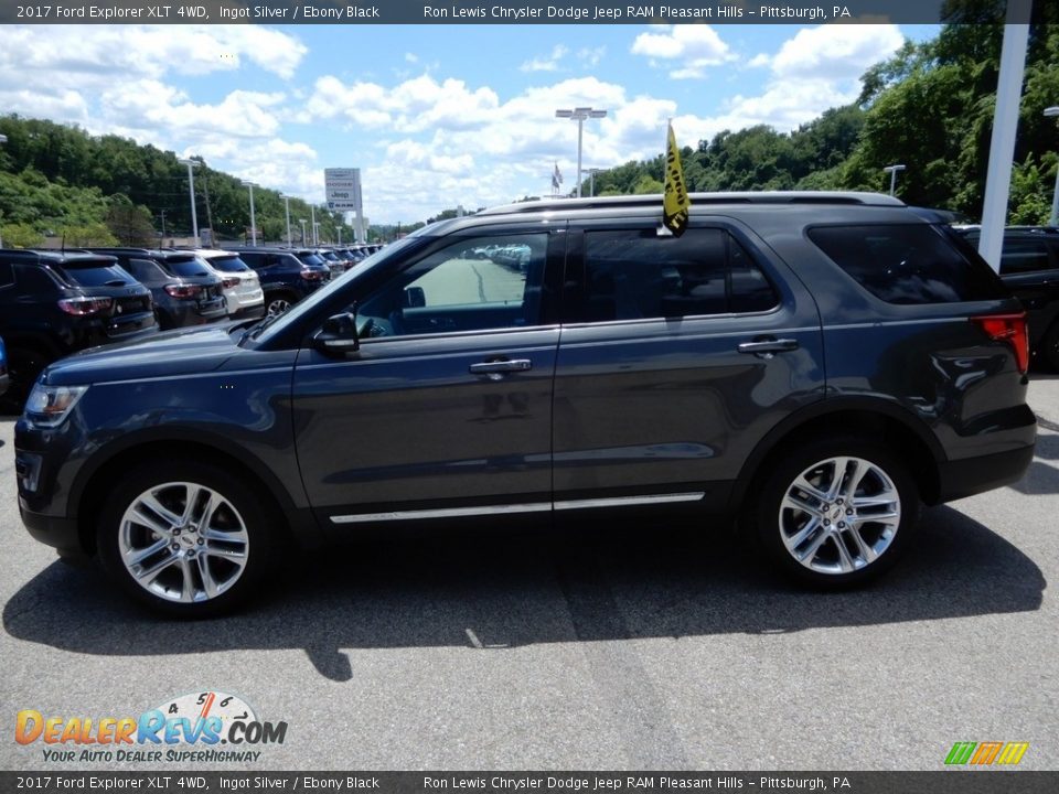 2017 Ford Explorer XLT 4WD Ingot Silver / Ebony Black Photo #2