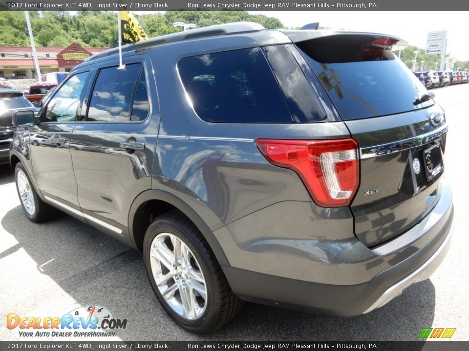 2017 Ford Explorer XLT 4WD Ingot Silver / Ebony Black Photo #3