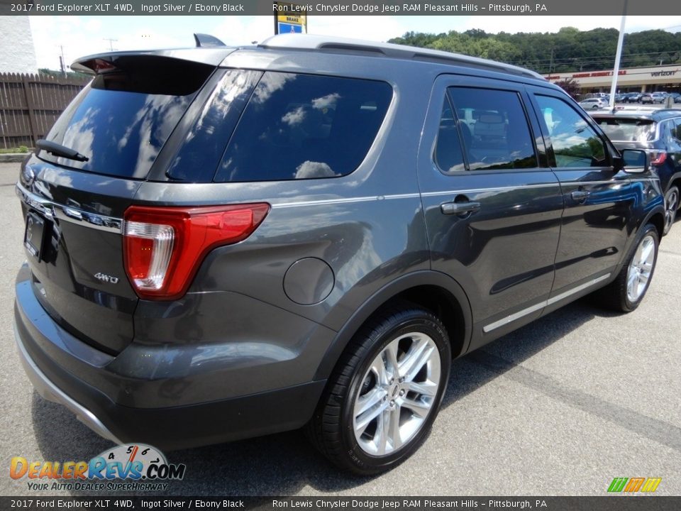 2017 Ford Explorer XLT 4WD Ingot Silver / Ebony Black Photo #6