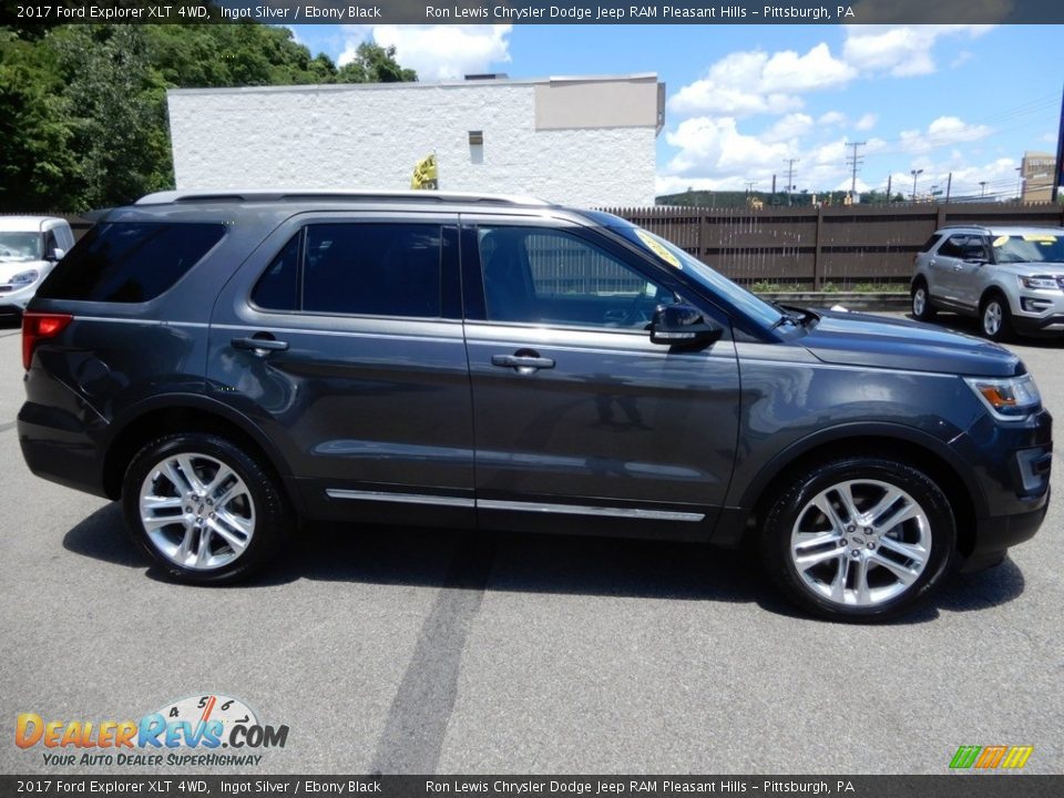 2017 Ford Explorer XLT 4WD Ingot Silver / Ebony Black Photo #7