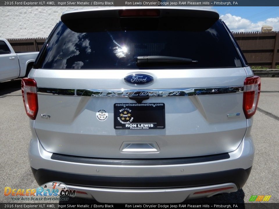 2016 Ford Explorer XLT 4WD Ingot Silver Metallic / Ebony Black Photo #4