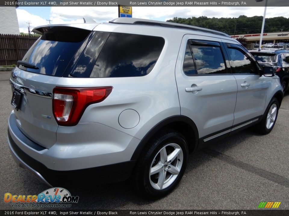 2016 Ford Explorer XLT 4WD Ingot Silver Metallic / Ebony Black Photo #6