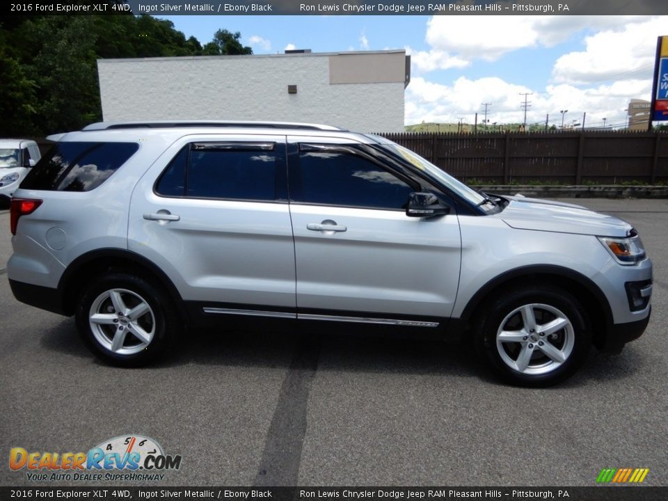 2016 Ford Explorer XLT 4WD Ingot Silver Metallic / Ebony Black Photo #7