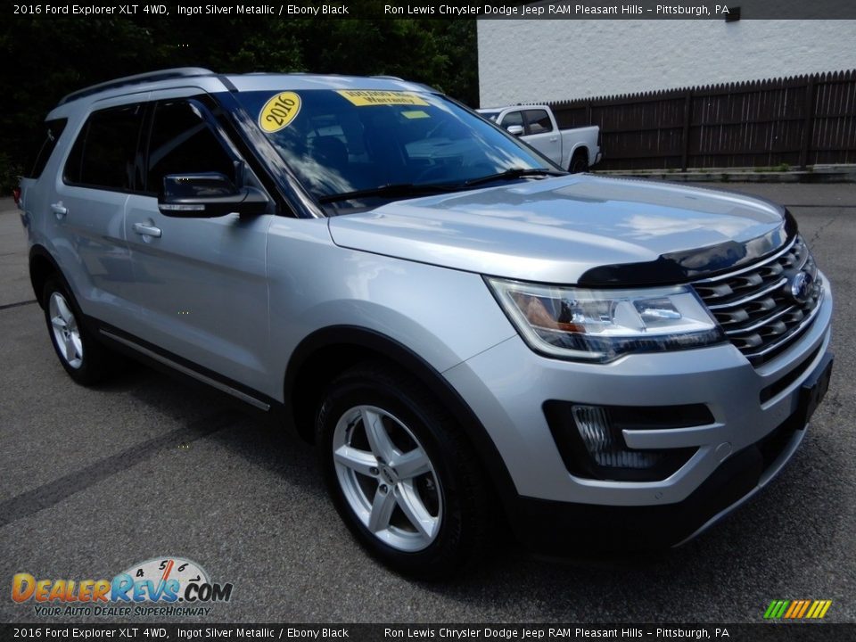 2016 Ford Explorer XLT 4WD Ingot Silver Metallic / Ebony Black Photo #8