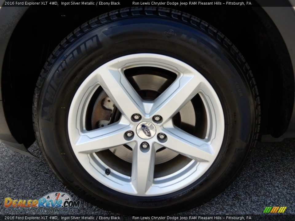 2016 Ford Explorer XLT 4WD Ingot Silver Metallic / Ebony Black Photo #10