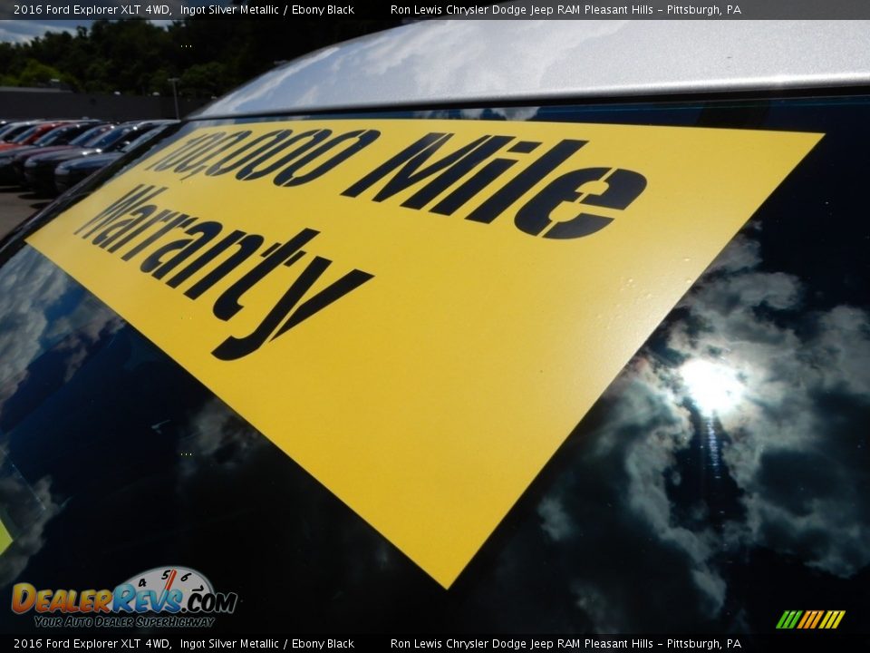 2016 Ford Explorer XLT 4WD Ingot Silver Metallic / Ebony Black Photo #11