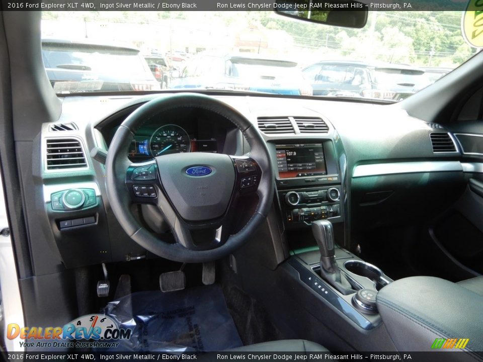 2016 Ford Explorer XLT 4WD Ingot Silver Metallic / Ebony Black Photo #14