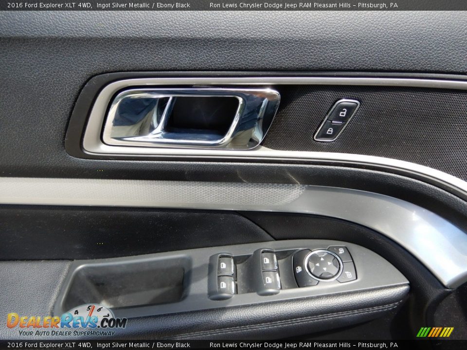 2016 Ford Explorer XLT 4WD Ingot Silver Metallic / Ebony Black Photo #15
