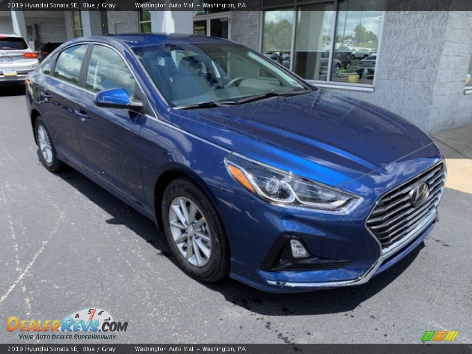 2019 Hyundai Sonata SE Blue / Gray Photo #2