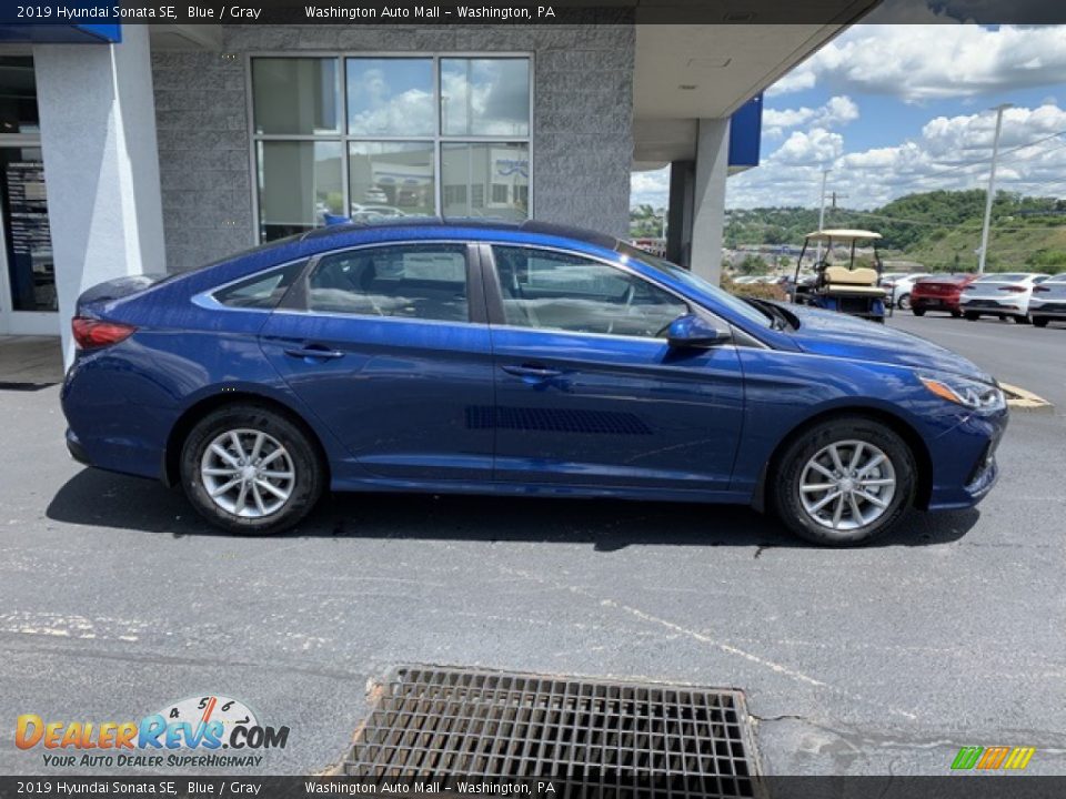 2019 Hyundai Sonata SE Blue / Gray Photo #3