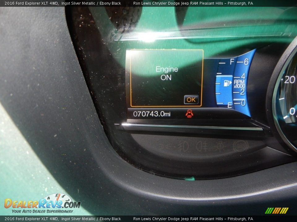 2016 Ford Explorer XLT 4WD Ingot Silver Metallic / Ebony Black Photo #20