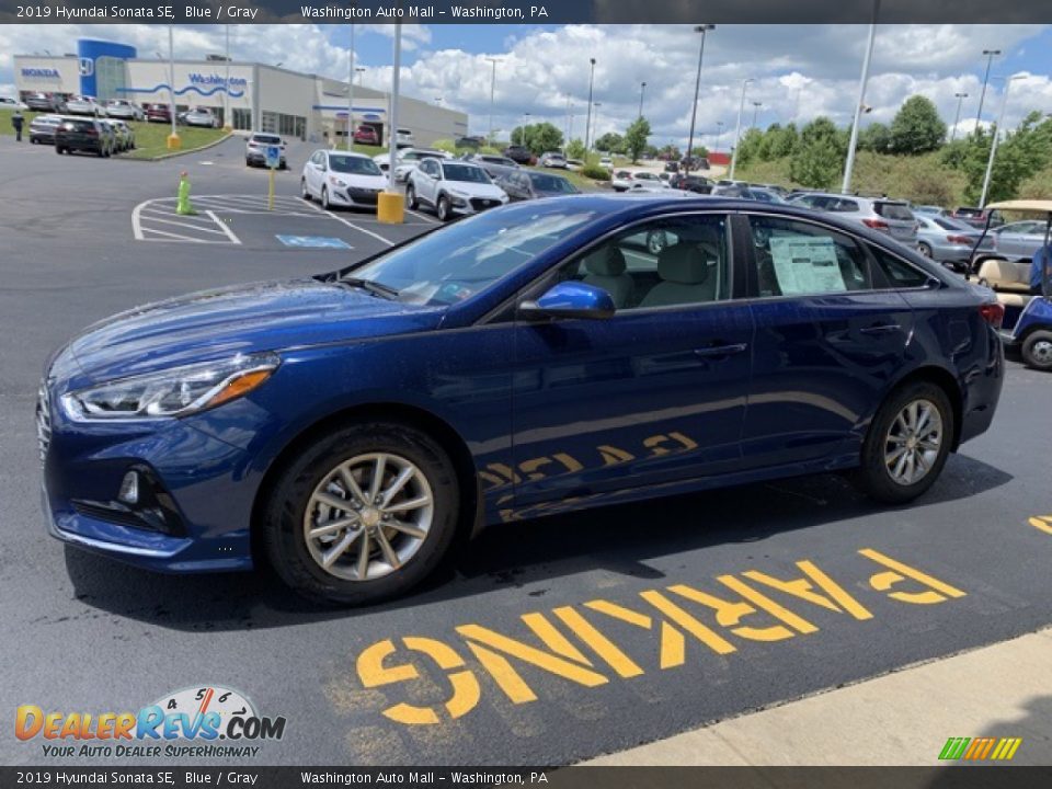 2019 Hyundai Sonata SE Blue / Gray Photo #7