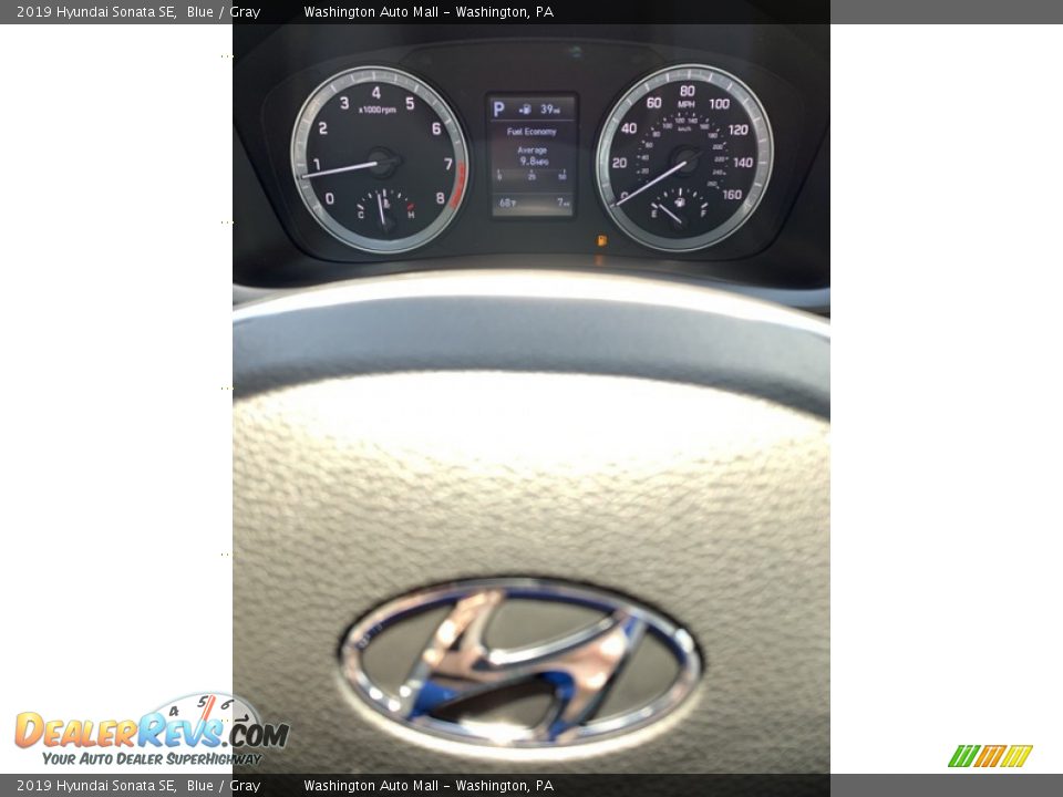 2019 Hyundai Sonata SE Blue / Gray Photo #30