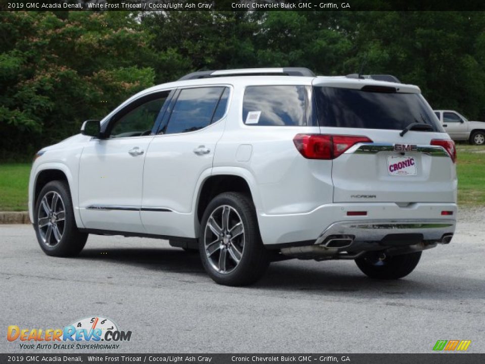 2019 GMC Acadia Denali White Frost Tricoat / Cocoa/Light Ash Gray Photo #6