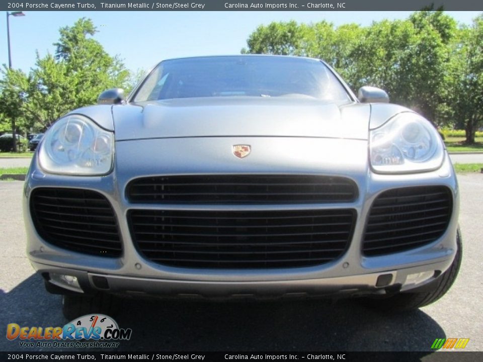 2004 Porsche Cayenne Turbo Titanium Metallic / Stone/Steel Grey Photo #4