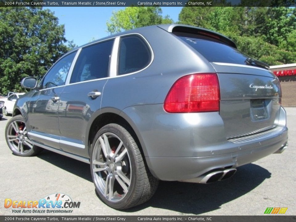 2004 Porsche Cayenne Turbo Titanium Metallic / Stone/Steel Grey Photo #8