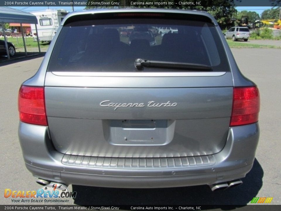 2004 Porsche Cayenne Turbo Titanium Metallic / Stone/Steel Grey Photo #9